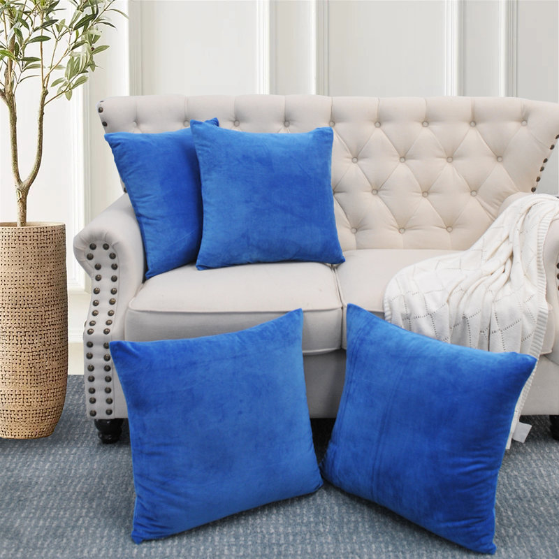 Housse de coussin Supersoft, Bleu tuba