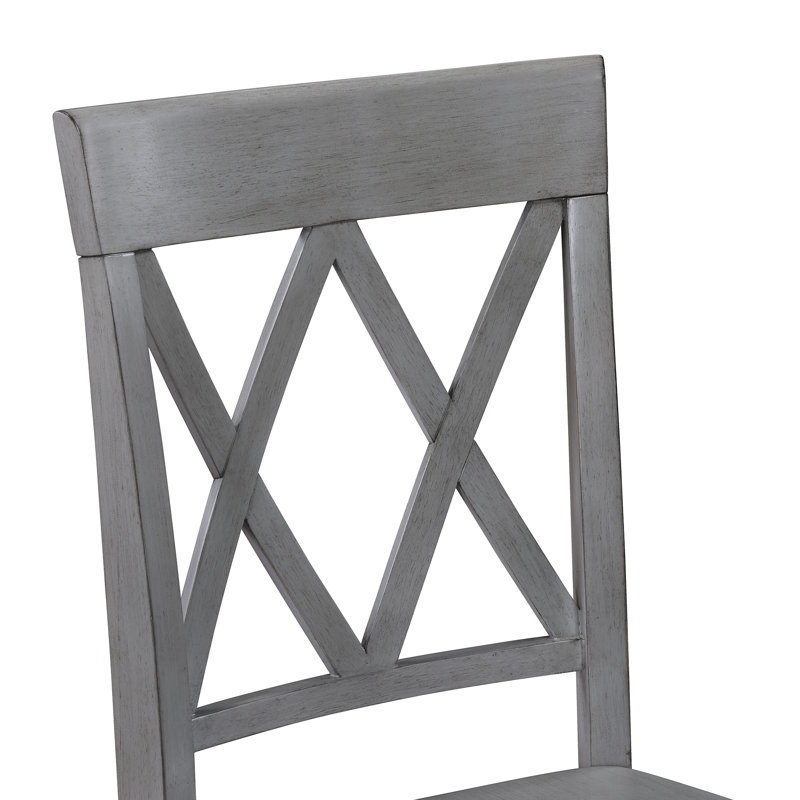 Chaises de salle à manger en bois de 17 po de large Brookner, Gris ancien, 6