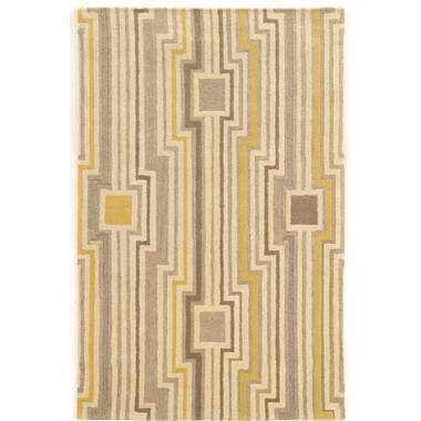 Ronin Ivory Tufted Non-Slip Area Rug, 3x5, Neutral, Sold by at Home