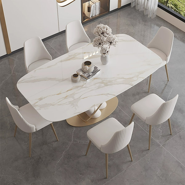 Mercer41 Modern Gold Bottom Dining Table - Wayfair Canada