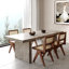 Table de salle à manger rectangulaire en bois 78,7 "Upoak Series pour 6 à 8 personnes