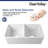 Nova 33" L x 18" W Double Bowl Fireclay Farmhouse Kitchen Sink with Sink Grid and Basket Strainer-81000742