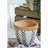 Set Of 2 Cement Planters With V Pattern
