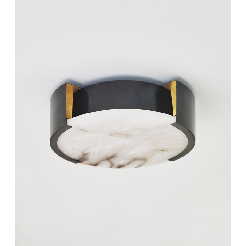Kelly Wearstler Melange Small Flush Mount, Bronze, 4.5" H x 13.625" W x 13.625" D