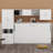 Lit escamotable simple avec tablettes et tiroirs, armoire encastrée et table