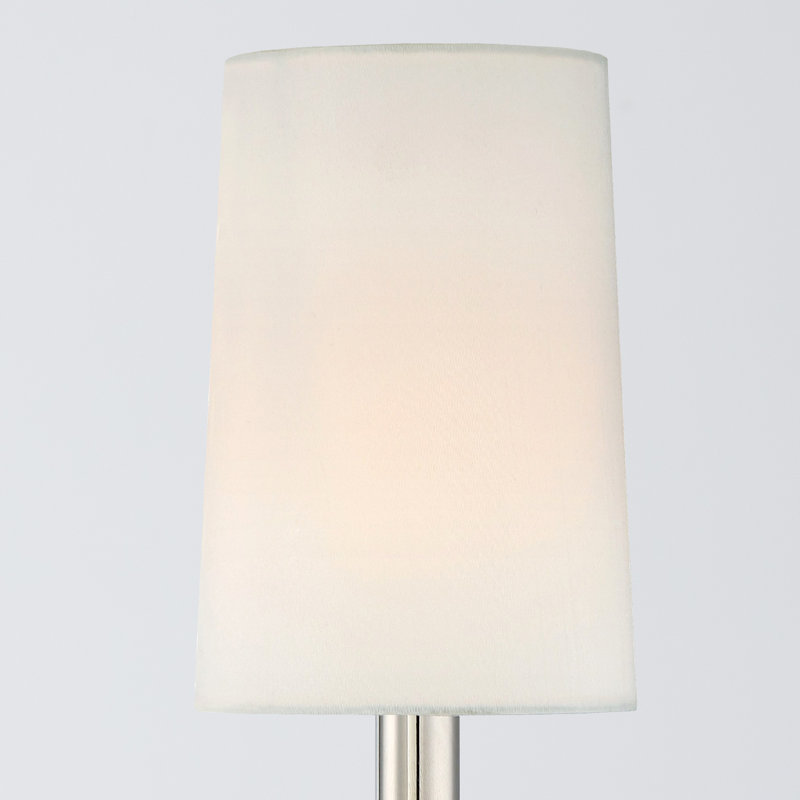 Moriz Steel Armed Sconce, Polished Nickel