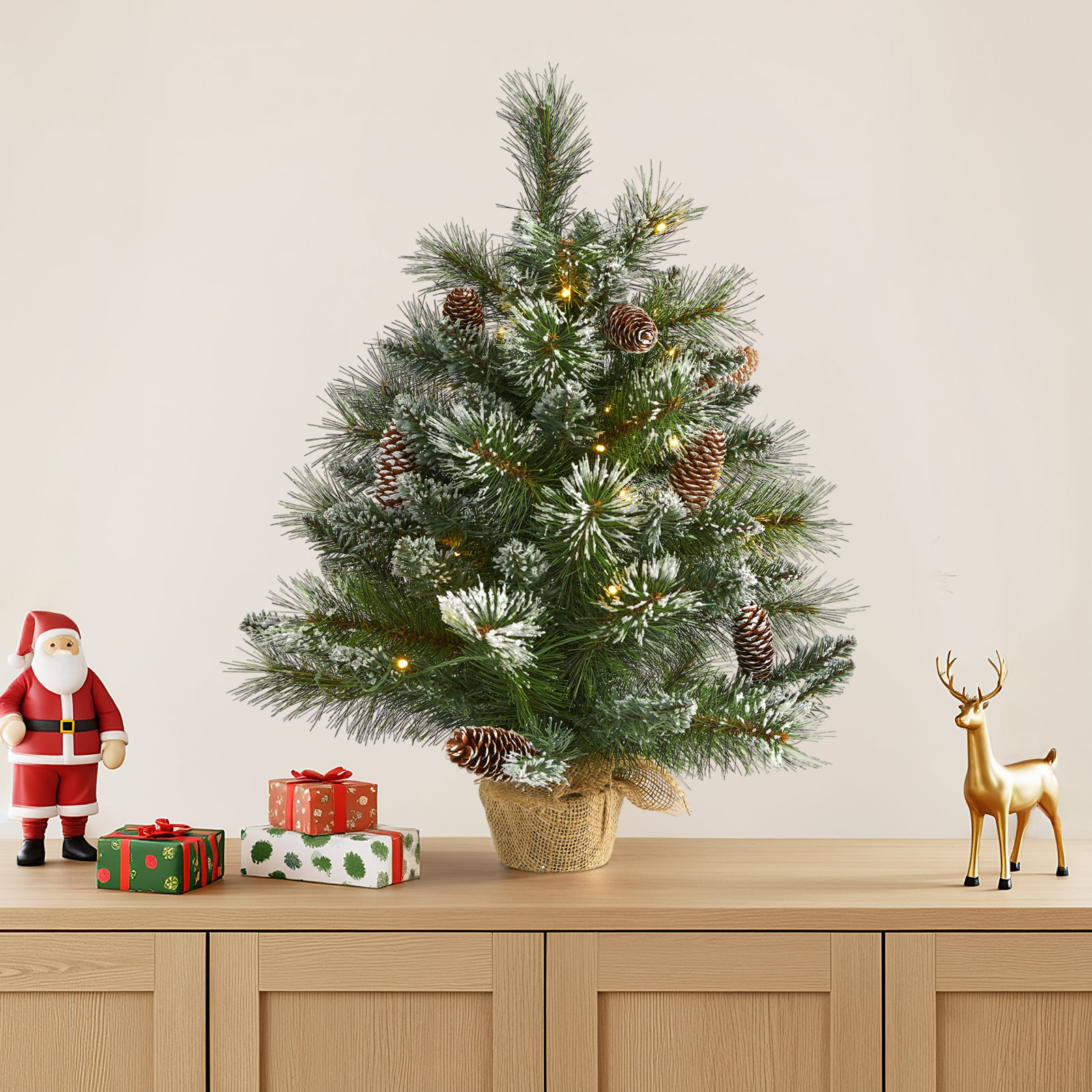 24' Lighted Artificial Christmas Tree