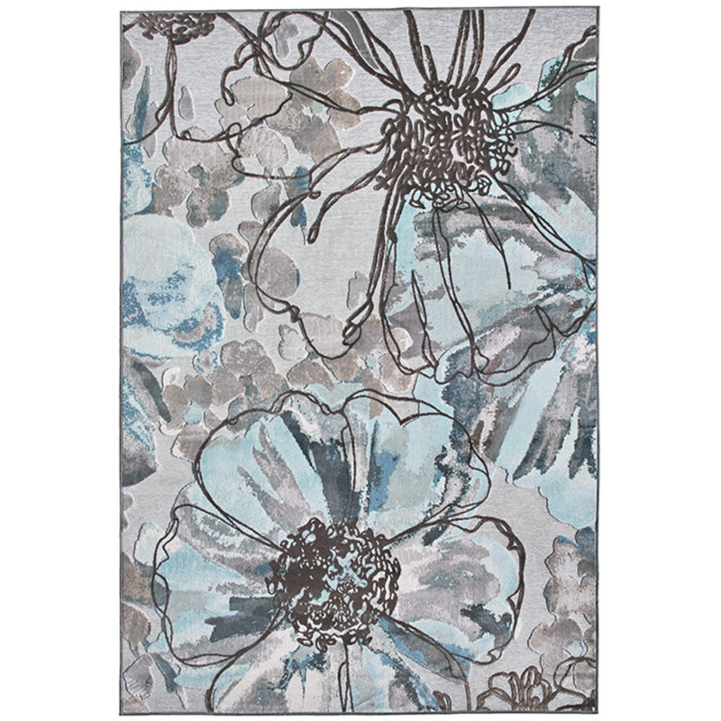 Genova Floral Area Rug, Rectangle 65 x 110cm