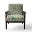Fauteuil d'appoint rembourré bohémien et éclectique Botanical