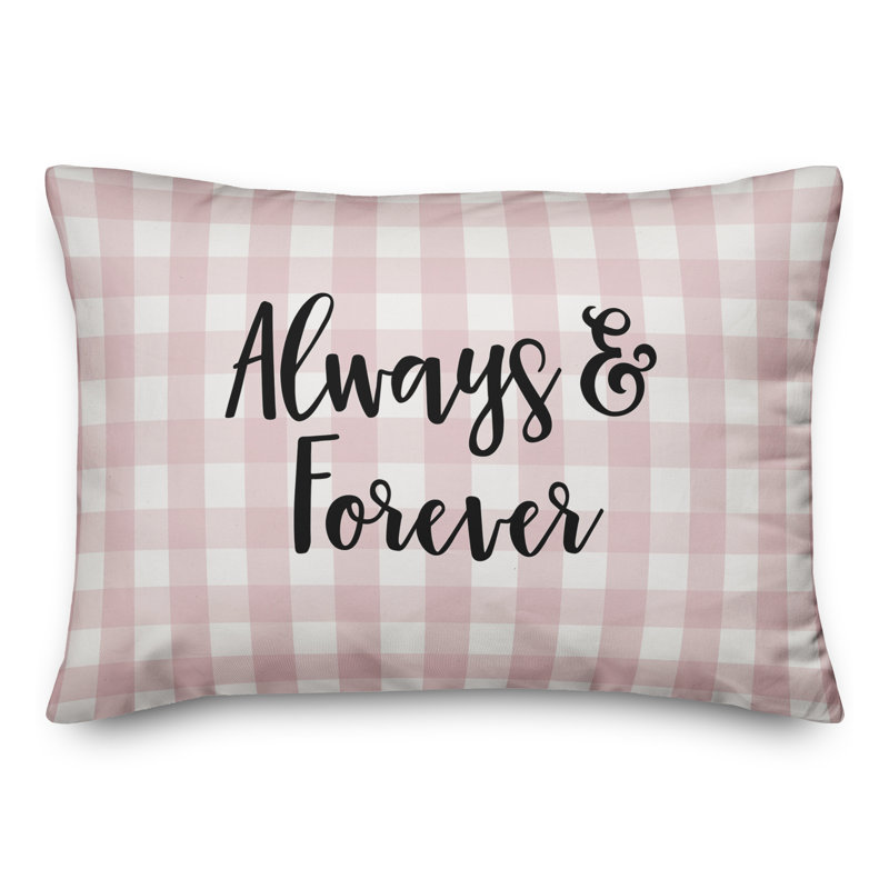  Coussin Always & Forever, Noir / Rose