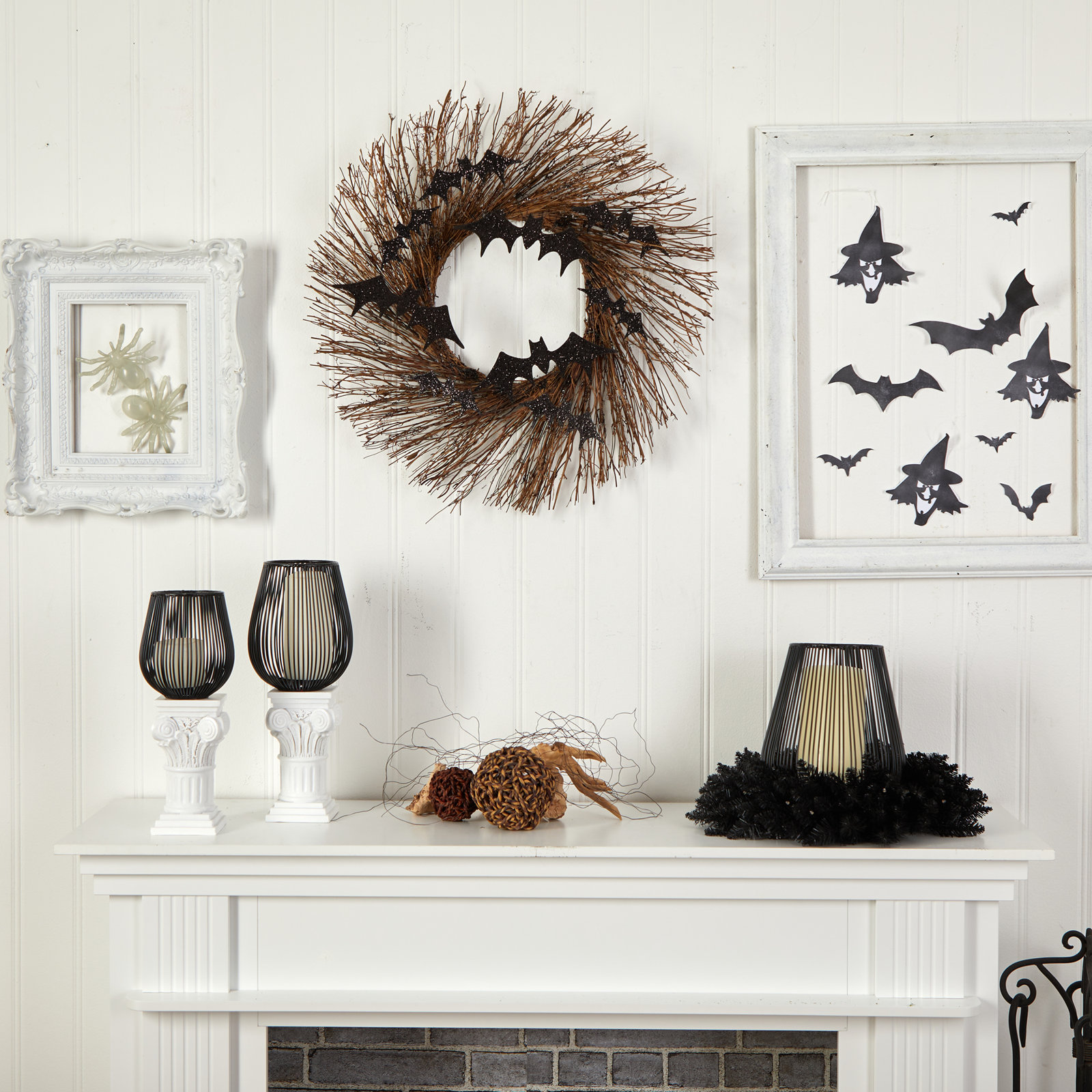 26" Bat Halloween Wreath