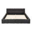 Structure de lit tapissier avec tissu épais, lit plateforme en chenille avec tête de lit et structure solide, aucun sommier nécessaire-1370845378-1370845380