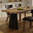 Rounded Edge Thick Table with Wood Legs-107702201