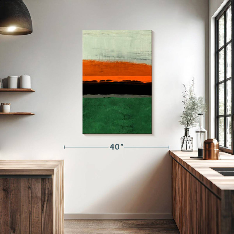Avery Abstract Stripe Theme Orange, 39" H x 26" W