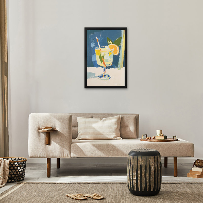 Été cocktail III - reproduction d'art murale - affiche de galerie, H 32 po x l 24 po