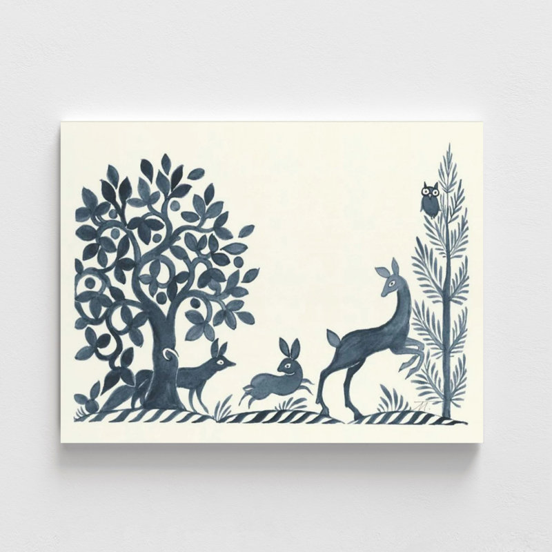 Forest Friends Wall Art, 4" H x 6" W, No Mat, Print Only