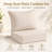 Set Of 1 24" W X 24" D Outdoor Deep Seat Chair Cushion Sets With Back Pillows, Beige-1756999959-1757000175