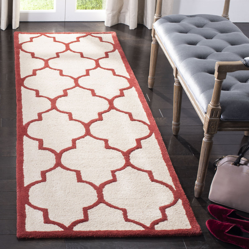 Cannen Hand Tufted Wool Geometric Rug, Runner 2'6" x 6'