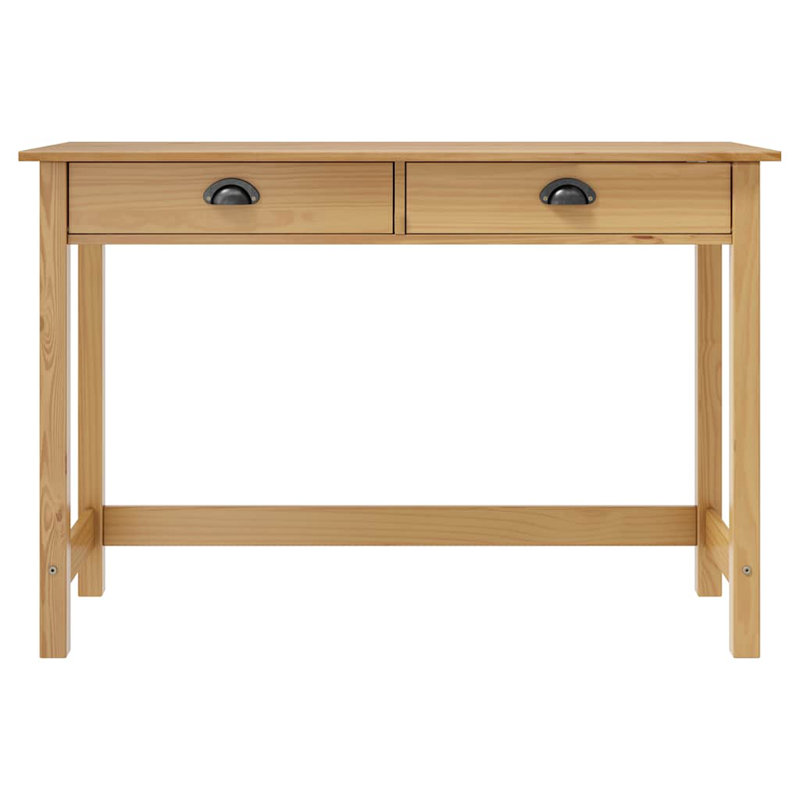 vidaXL Console Table Solid Pine Wood Compact, Brown, Brown