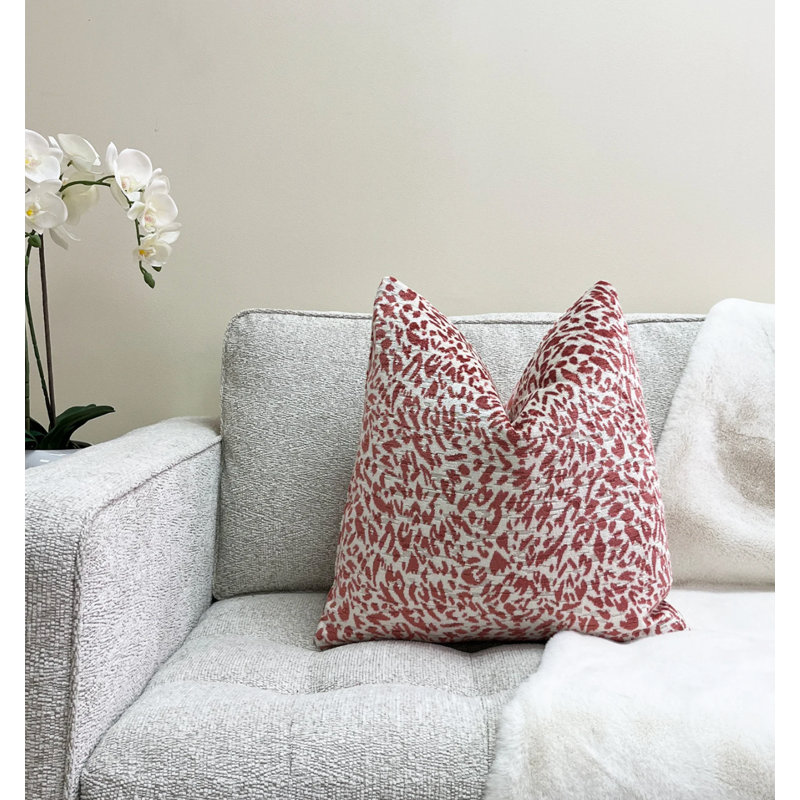 Housse de coussin en velours Abstract, Rose, H 20 po x l 20 po