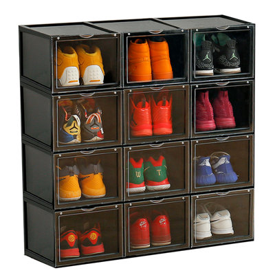 12 Pair Stackable Shoe Storage Box