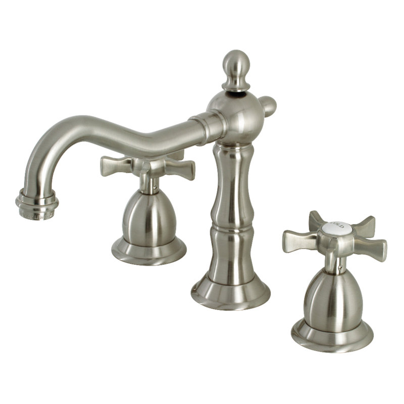Robinet de salle de bain espacé Kingston, Nickel brossé
