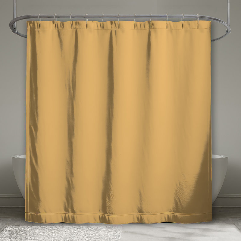 Rideaux de douche de couleur unie beige extra longs, L 70 po x H 93 po