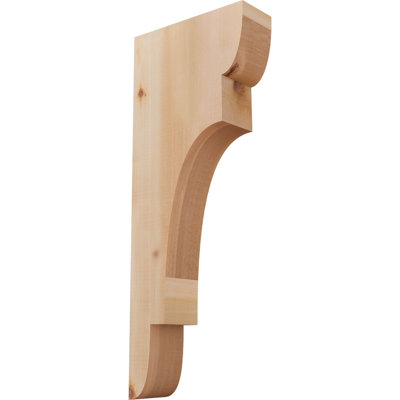 3 1/2"W x 10"D x 26"H New Brighton Smooth Corbel, Western Red Cedar