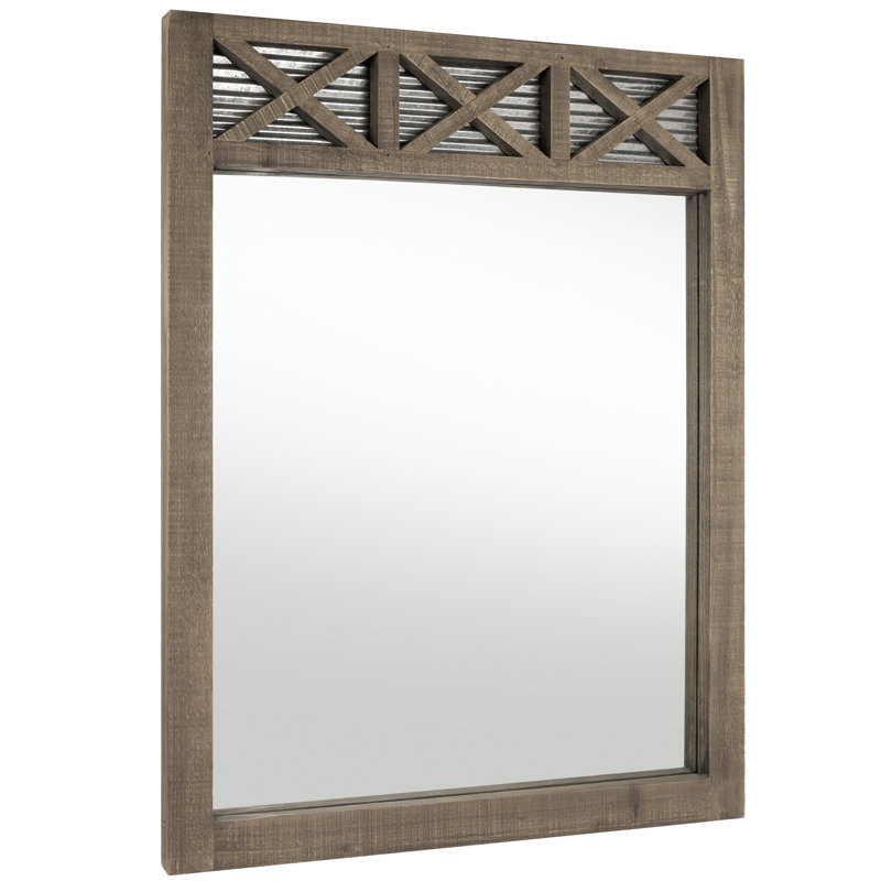 Miroir de salle de bain Jindo Berhley, Brun