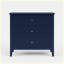 Grande table de bout moderne avec rangement à 32 tiroirs cannelés bleu 32 po-129160731