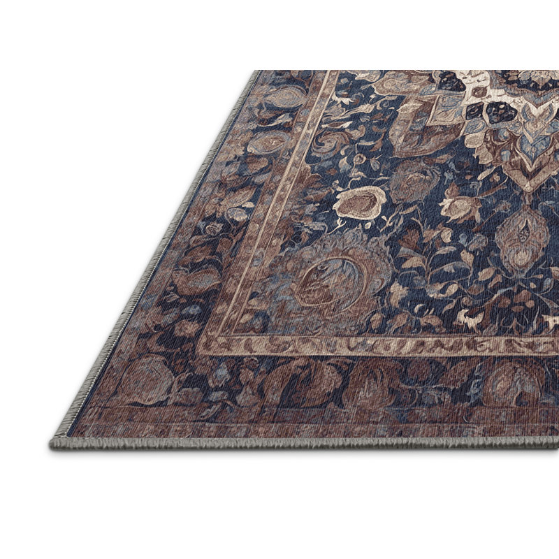 Machine Washable Gray Area Rug, Square 8'