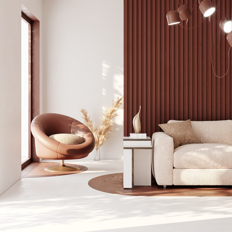 Aithley Abstract End Table, Dark Coffee