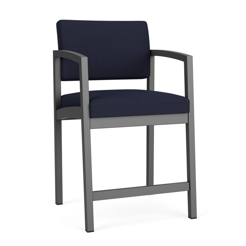 Structure en métal Lenox, Gris anthracite, Bleu marine Visite Libre - Tissu uni
