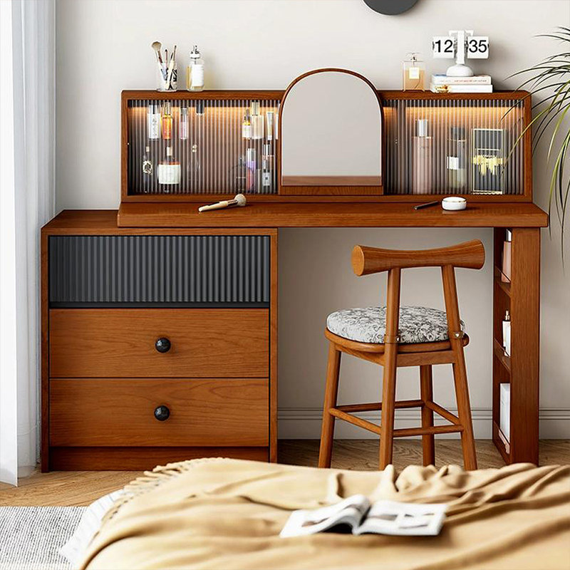 Makeup Vanity with mirror,3 drawers,1 chair