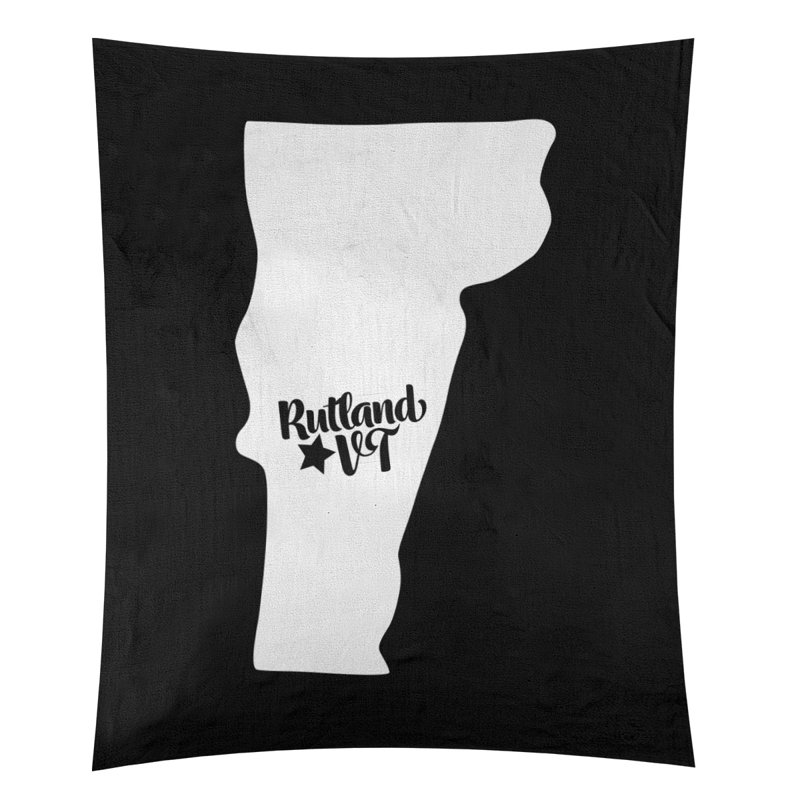 Tapisserie murale Rutland Vermont, H 27,5 po x l 37,5 po, Noir