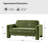 Werts 59.5" Modern Curved Chenille Loveseat Sofa-2035809731