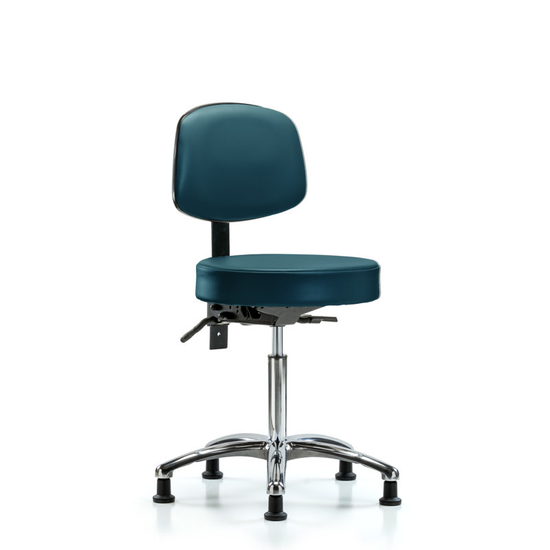 Chaise de bureau Kyanni Dorreatta, Bleu marine, Patins