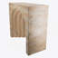 Console 32,3 x 14,2 x 29,9 arquée moderne avec finition en faux travertin beige, légère et durable