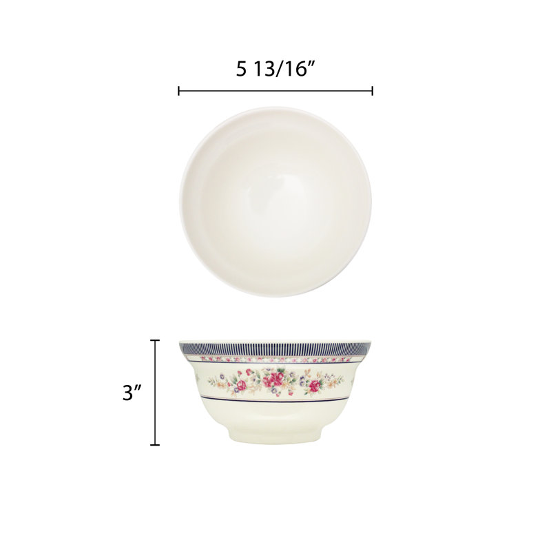 Rose 20 oz. Melamine Bowl