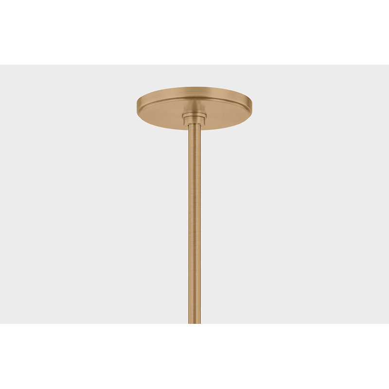 Troy Lighting Harvey wide Light Chandelier in Patina Brass, 16.25" H x 39" W x 39" D, 5 Lights