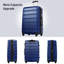 Ensemble de valise à roulettes 3 pièces avec serrure TSA 20 "24" 28 "Disponible