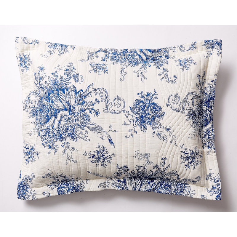Benedictine Farmhouse / Country Cotton Quilt, King Quilt + 2 Shams, Navy