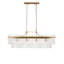 Geira 4lt Pendant light finished in Ant. Brass