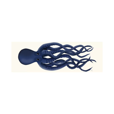 Giant Octopus Blue Panoramic by Fab Funky - Wrapped Canvas Panoramic Gallery-Wrapped Canvas Giclée