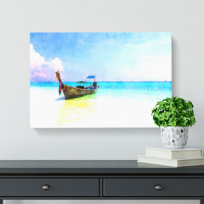 Long-Tail Boat In Thailand Painting - Wrapped Canvas
