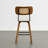 Upholstered Swivel Counter Stool with Walnut Bentwood Frame-1421055074-1421553972