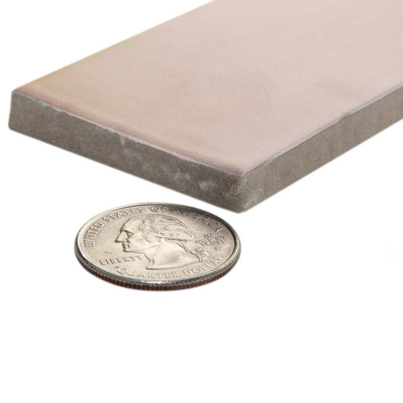 Coco 2" x 6" Porcelain Brick Look Subway Wall & Floor Tile, Orchard Pink