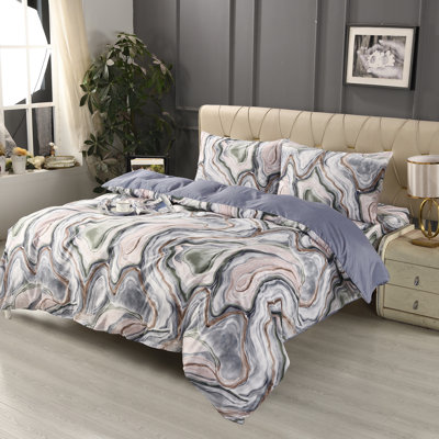 Bliss Complete Bedding Set Galaxy Duvet Cover Fitted Sheet With Matching Pillow Case