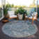 Machine Washable Indoor/Outdoor Claudian ACN1240 Blue Rug