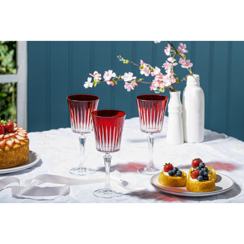 Crystal Goblet, Red, 7 oz.